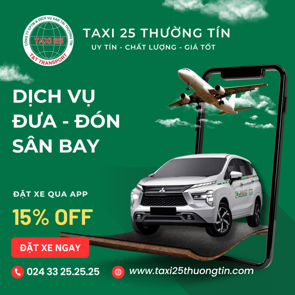 Taxi 25 dịch vụ đưa đón khách sân bay