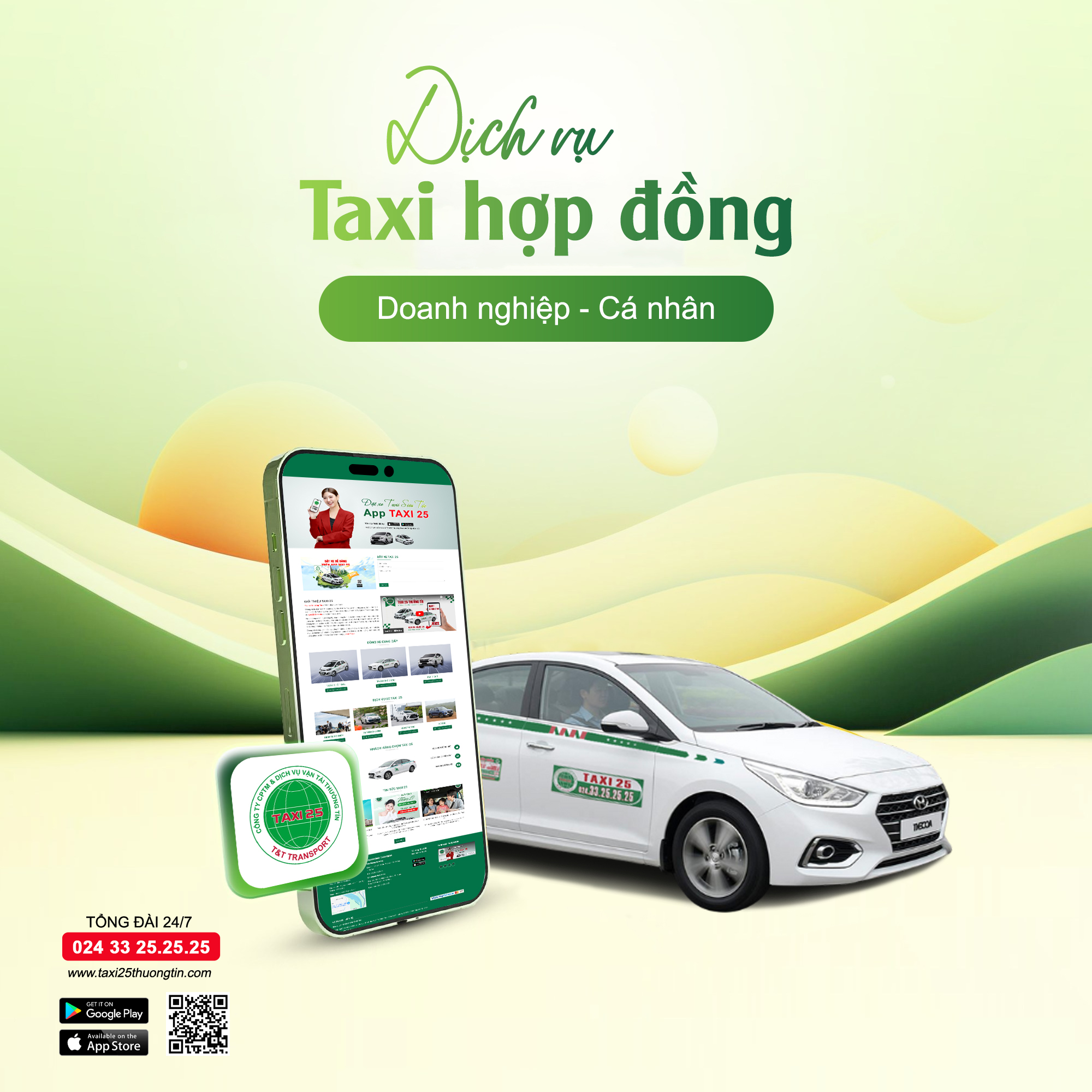 taxi 25 - dịch vụ xe hợp đồng