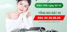 Taxi 25 giảm 15% ngày phụ nữ Việt Nam