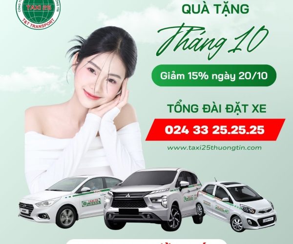 Taxi 25 giảm 15% ngày phụ nữ Việt Nam