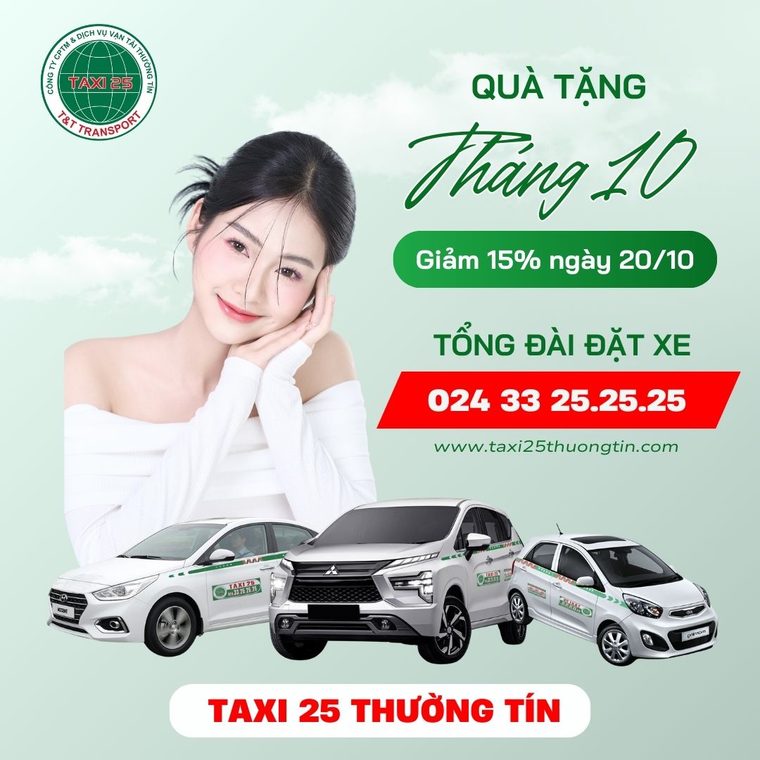 Taxi 25 giảm 15% ngày phụ nữ Việt Nam