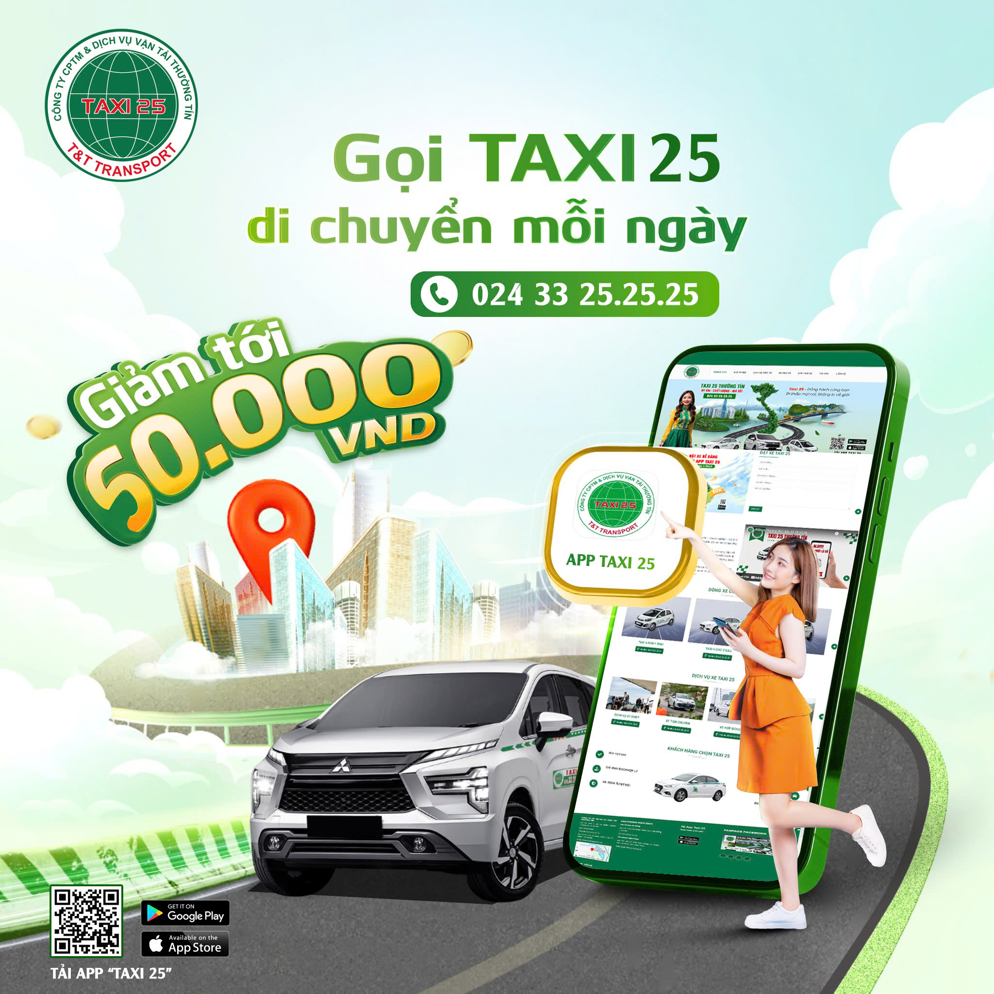 Gọi taxi 25 qua app giảm 50k cho người mới